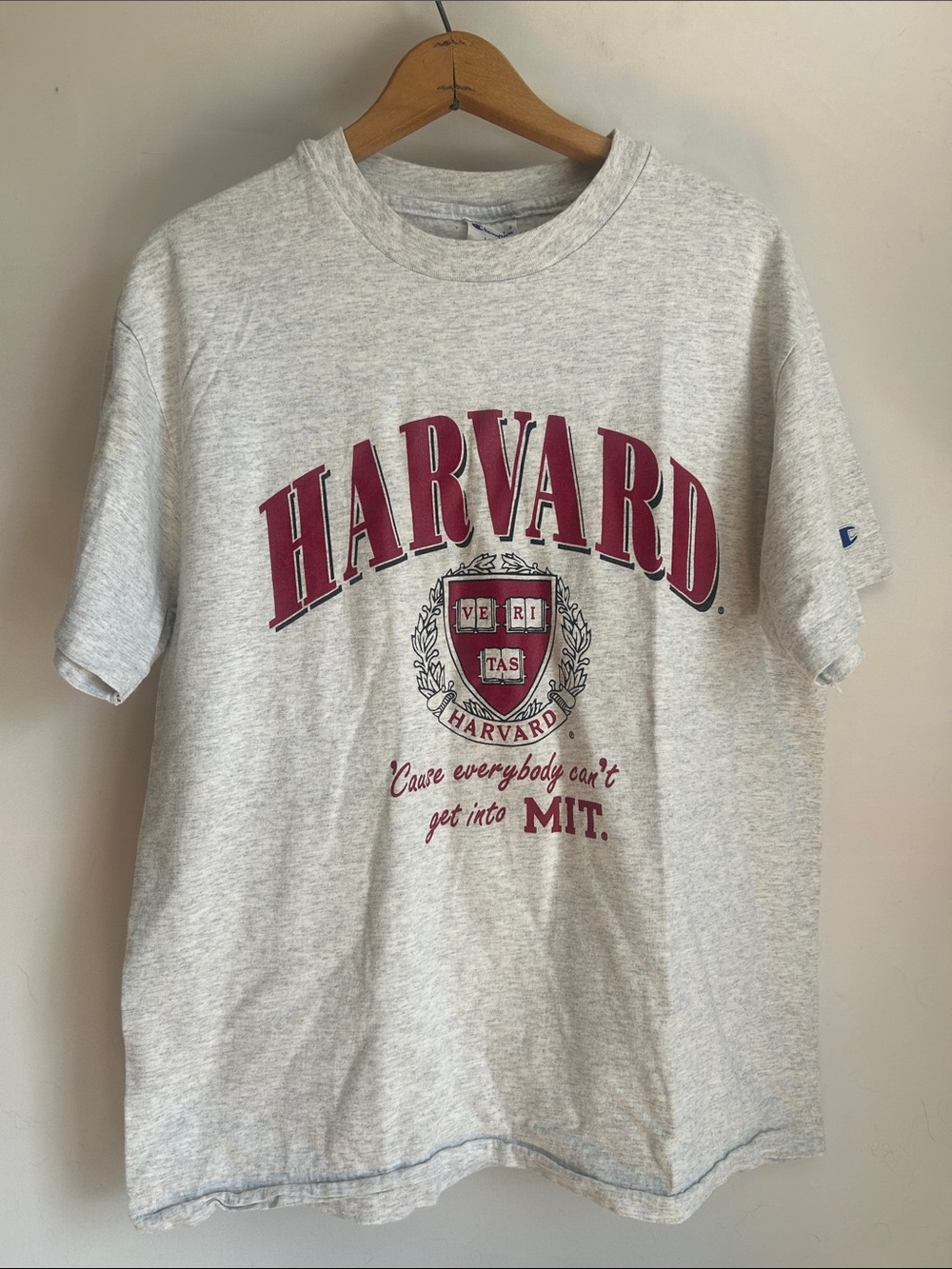 Grey Champion Harvard MIT Short-Sleeve Crewneck T-Shirt Large vintage